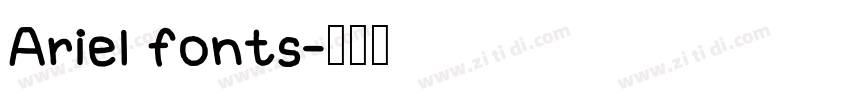 Ariel fonts字体转换
